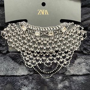 Zara silver statement necklace